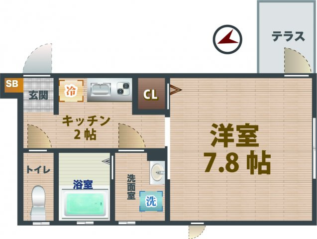 【間取り】 | キャトルメゾン | 広い居住空間。
