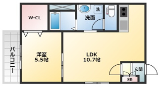 【間取り】 | フィユフラッツ豊中末広町