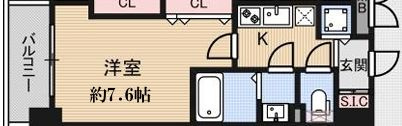 ラグゼ玉造Ⅱの間取り