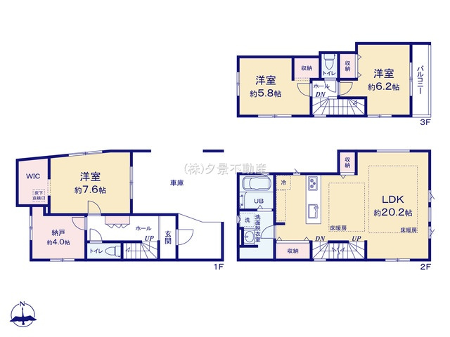 《仲介手数料無料》板橋区蓮根２丁目8-26新築一戸建てケイアイグレイスの間取り