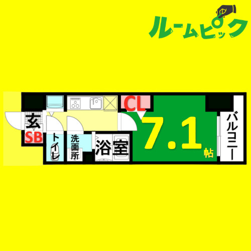プレサンス上前津グレース　名古屋市賃貸　仲介手数料無料の間取り