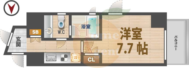 【間取り】 | コンフォリア東中野DEUX | 1Kのお部屋です。