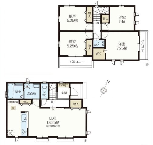 入間市東町４丁目の間取り|３LDK＋納戸の間取
