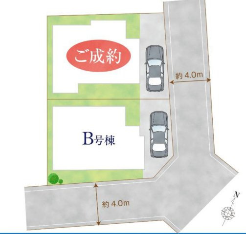 入間市東町４丁目の区画図|カースペース１台分(車種によります)