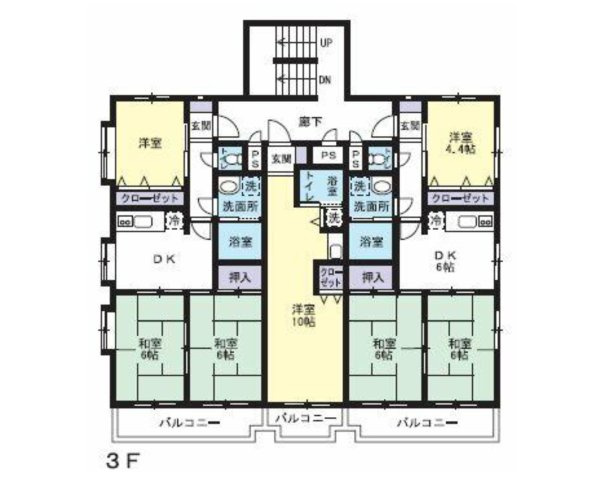 名古屋市1棟売マンション『モールセゾン大森』の間取り