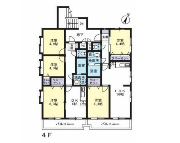 名古屋市1棟売マンション『モールセゾン大森』の間取り