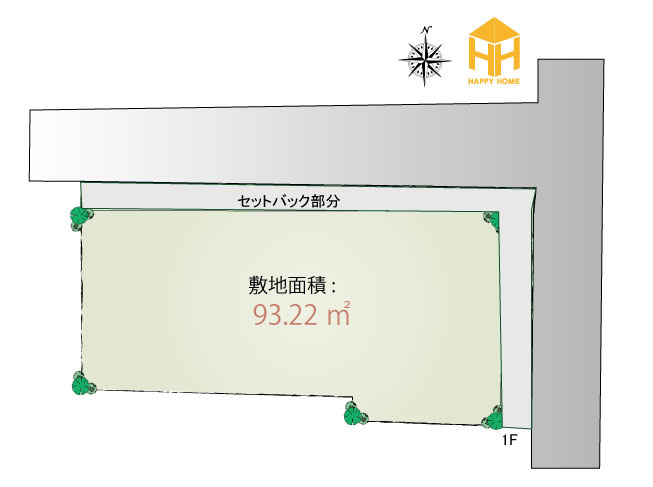 大阪市平野区長吉出戸6丁目建築条件付土地の土地図|※図面と現況に相違がある場合は、現況を優先します。