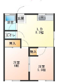 【間取り】 | コーポ多摩