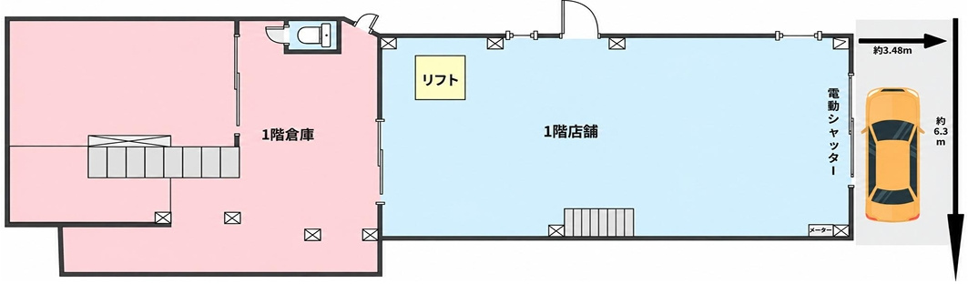 堺区御陵通倉庫の間取り