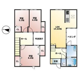 京都市伏見区深草関屋敷町のタウンの間取り