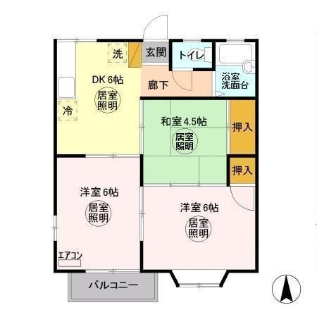 レイクヒルズ373Cの間取り