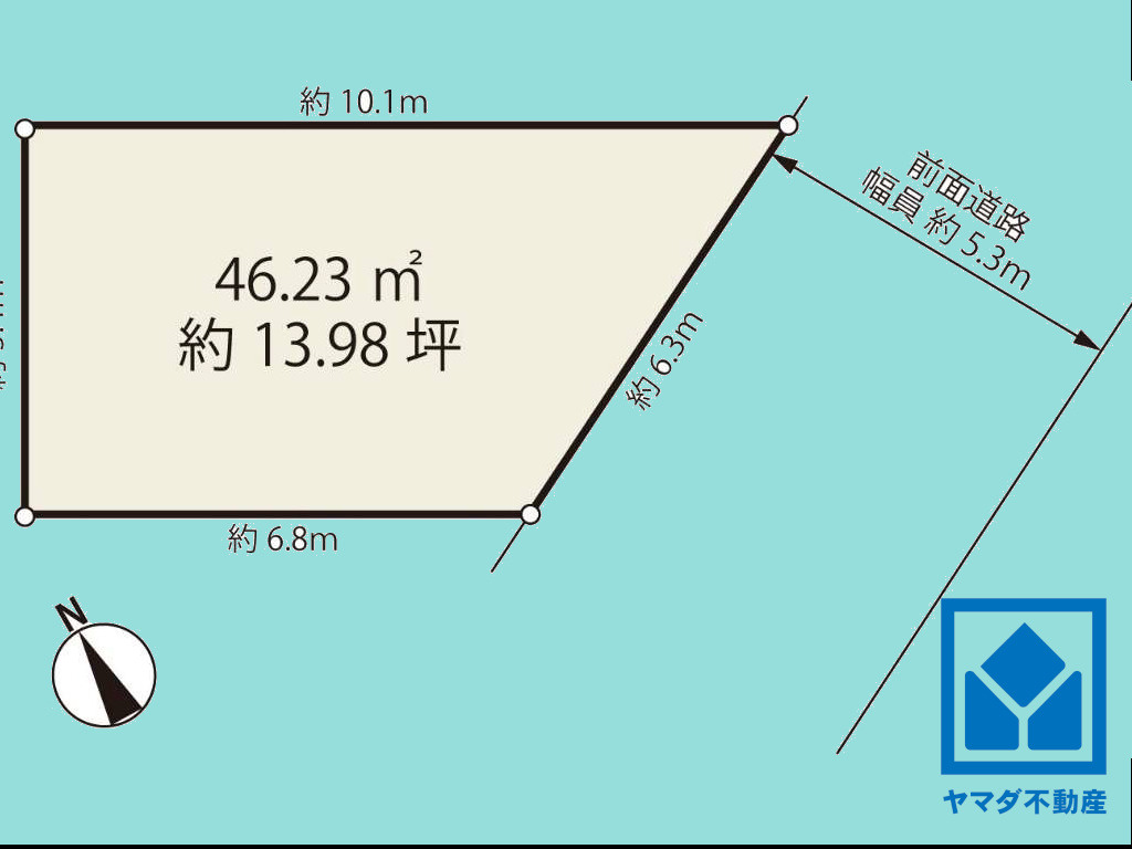 西宮市上甲子園1丁目の土地図