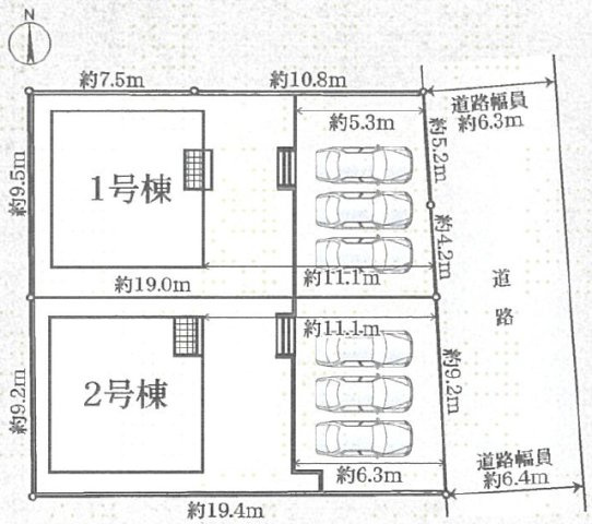 ●北葛飾郡広陵町三吉　第9期　新築一戸建ての区画図|全2区画