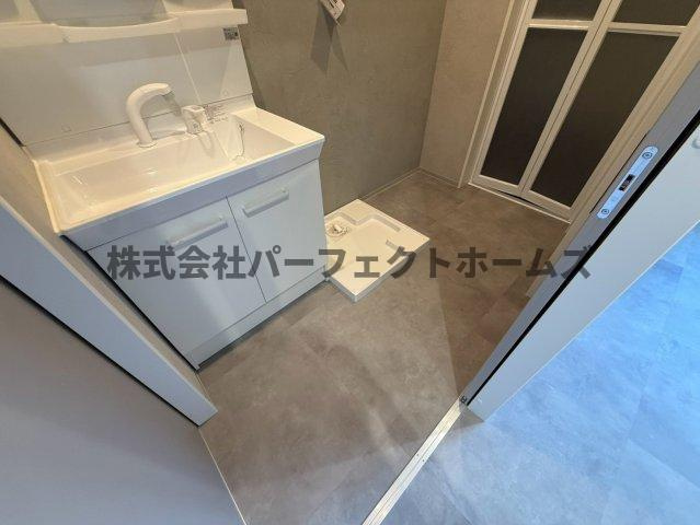 ガレージハウス【Hajime】高宮ベースの洗面所|スペースが確保できる洗面所です