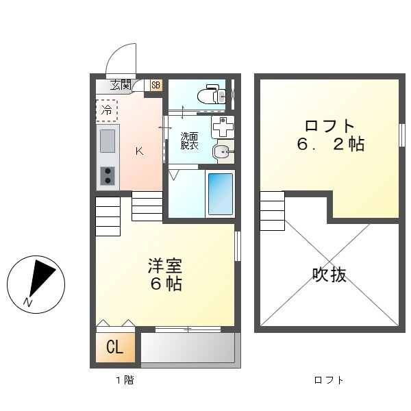 ハーモニーテラス木之免町Ⅱの間取り