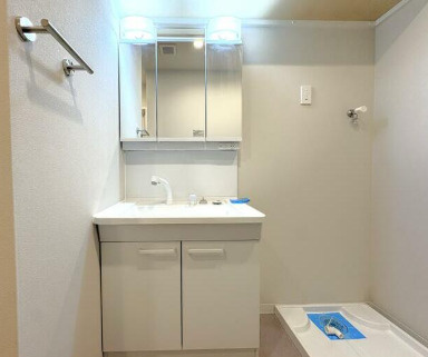 東馬込1丁目戸建の洗面所|忙しい朝には欠かせない洗面所です