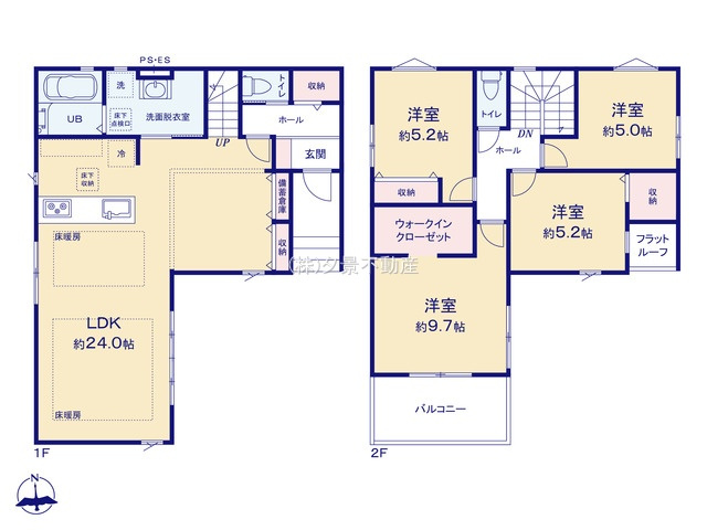 《仲介手数料無料》西東京市保谷町５丁目14-17新築一戸建てケイアイグレイスの間取り