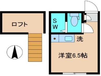 横浜市神奈川区　新子安一棟パートの間取り