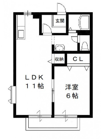 松戸市小金きよしケ丘３丁目のアパートの間取り