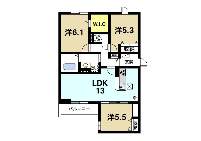 ラポール西木辻の間取り