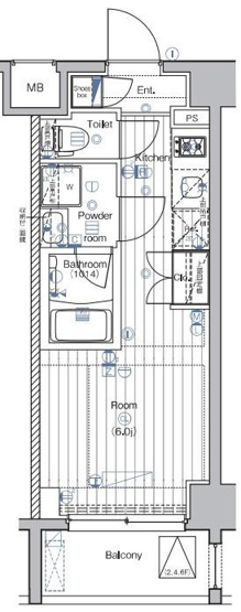 【間取り】 | ＰＲＥＭＩＵＭ　ＣＵＢＥ大井町＃ｍｏ | 間取り図