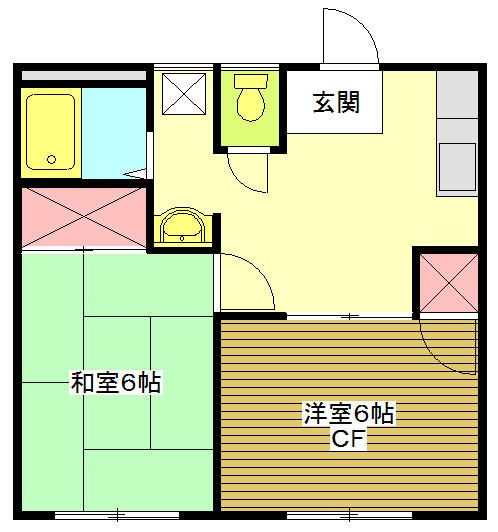 草加市松原５丁目の賃貸マンションの間取り
