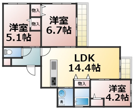 【間取り】 | ゼンラフォーレ緑橋Ⅲ　仲介手数料無料