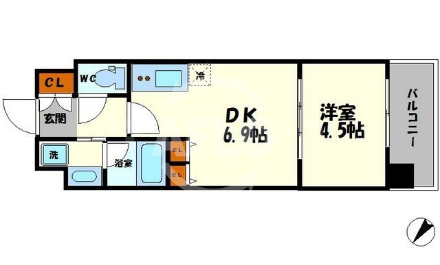 S-RESIDENCE淀屋橋の間取り|S-RESIDENCE淀屋橋　間取り