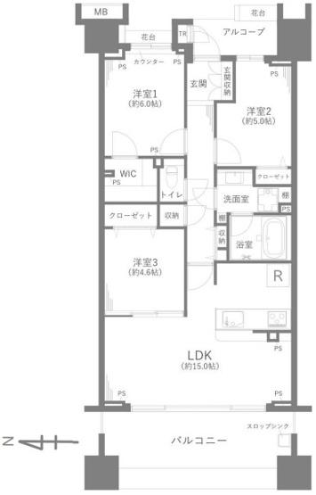 【間取り】 | 東京テラスB棟