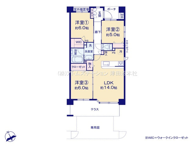 【間取り】 | アトムセレクト　アンビシャス下総中山1階