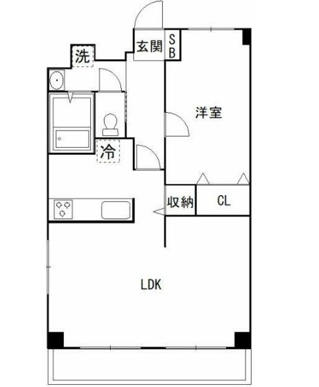 八千代市ゆりのき台６丁目の賃貸マンションの間取り