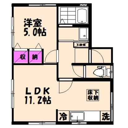 プチメゾン東戸倉Ⅱの間取り