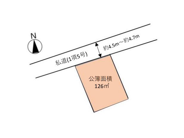 【土地図】 | 又野売地 | 土地の形状・寸法・接道を示した図です。現況と異なる場合は現況を優先します。高低差や日当たり、境界標の位置、周辺環境は現地でご確認いただけます。見学・資料請求はお気軽にお問い合わせください。