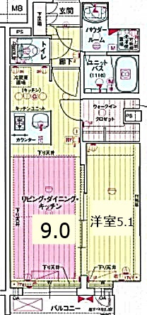 プレサンスジェネ千種内山の間取り
