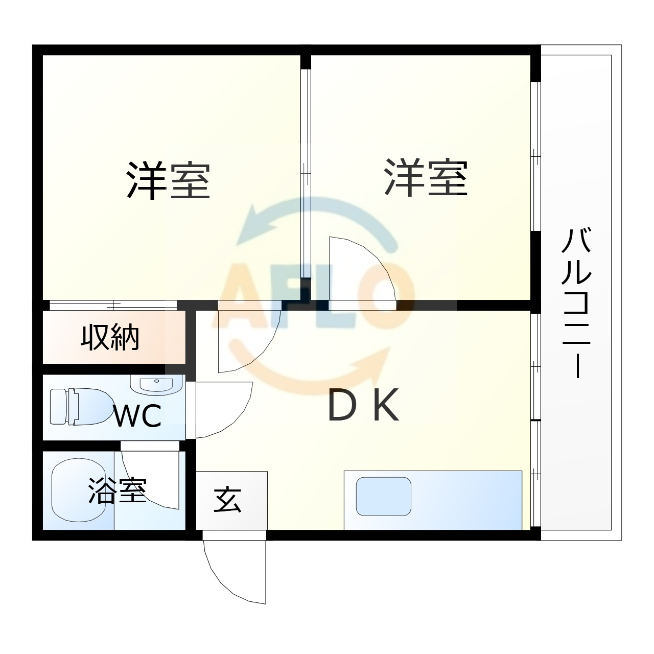 大平ハイツ　南小学校区の間取り|大平ハイツ　間取り
