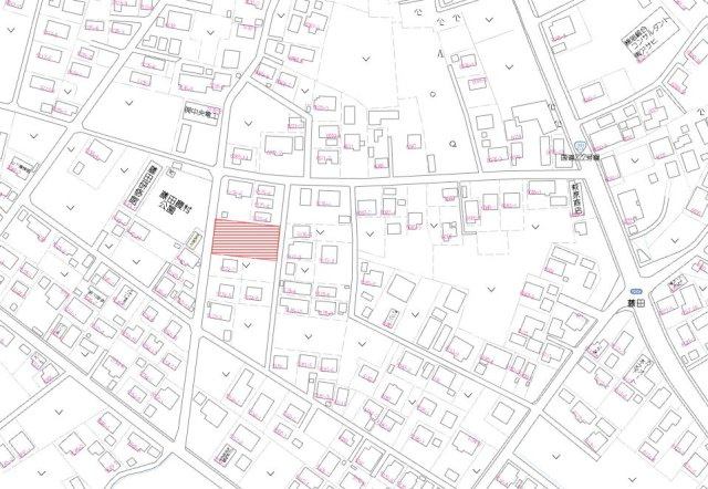都城市安久町の売地の土地図