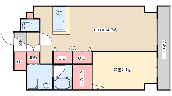 【間取り】 | カルム小西3