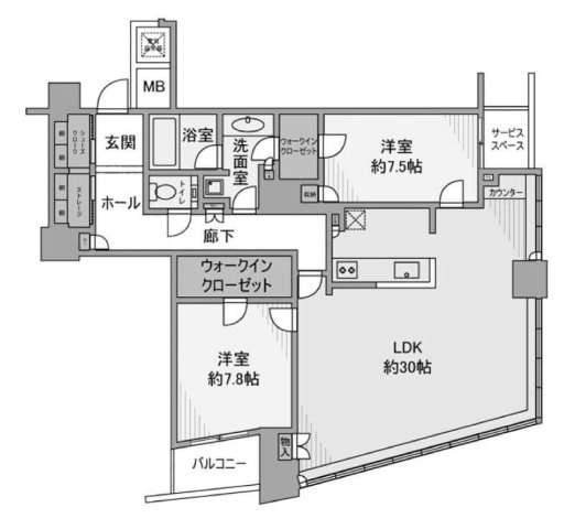 ザ・タワー大阪の間取り