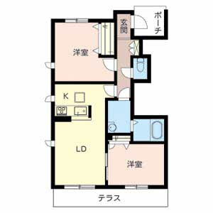 シャーメゾンサンオンズの間取り