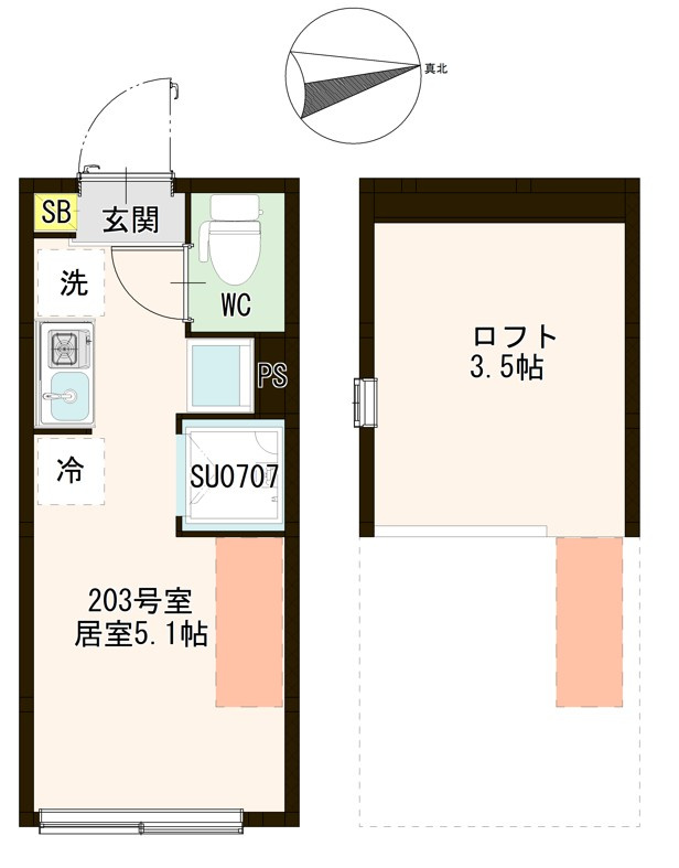 杉並区高井戸東３丁目のアパートの間取り