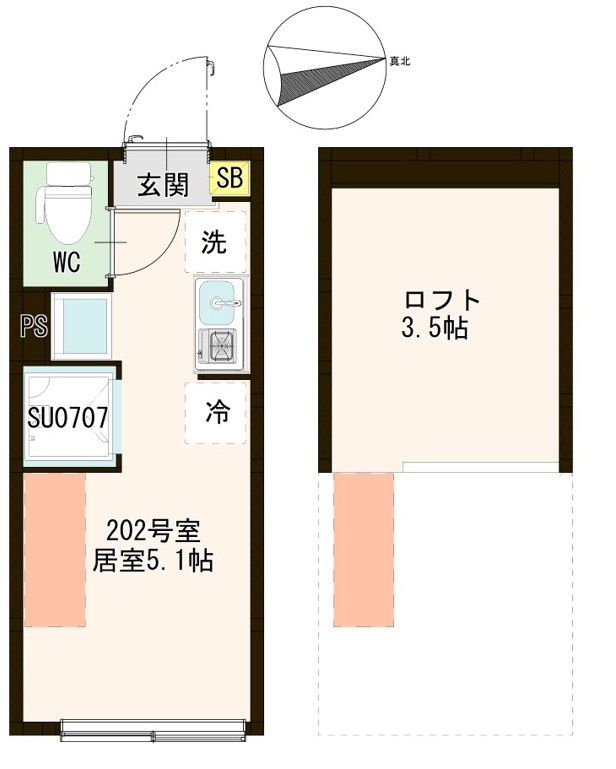 杉並区高井戸東３丁目のアパートの間取り