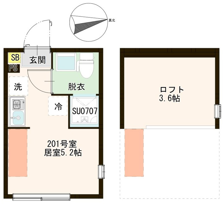 杉並区高井戸東３丁目のアパートの間取り