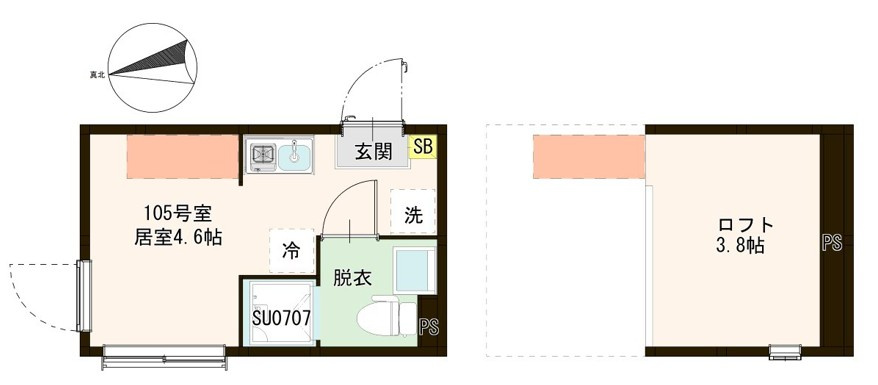 杉並区高井戸東３丁目のアパートの間取り