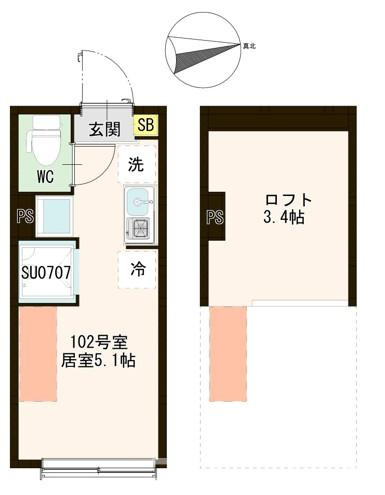 杉並区高井戸東３丁目のアパートの間取り