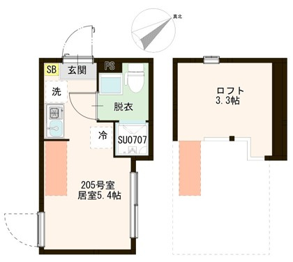 板橋区赤塚３丁目のアパートの間取り