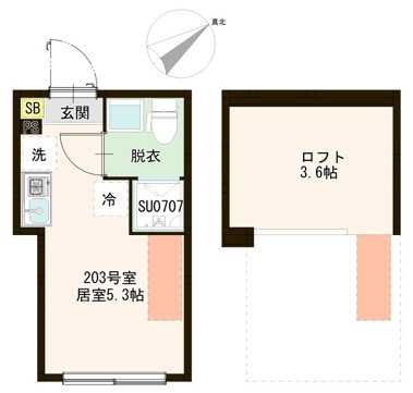 板橋区赤塚３丁目のアパートの間取り