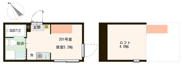 板橋区赤塚３丁目のアパートの間取り