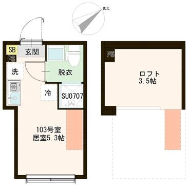 板橋区赤塚３丁目のアパートの間取り