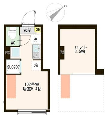 板橋区赤塚３丁目のアパートの間取り