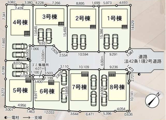 野田市中里第6　新築戸建　5号棟の区画図
